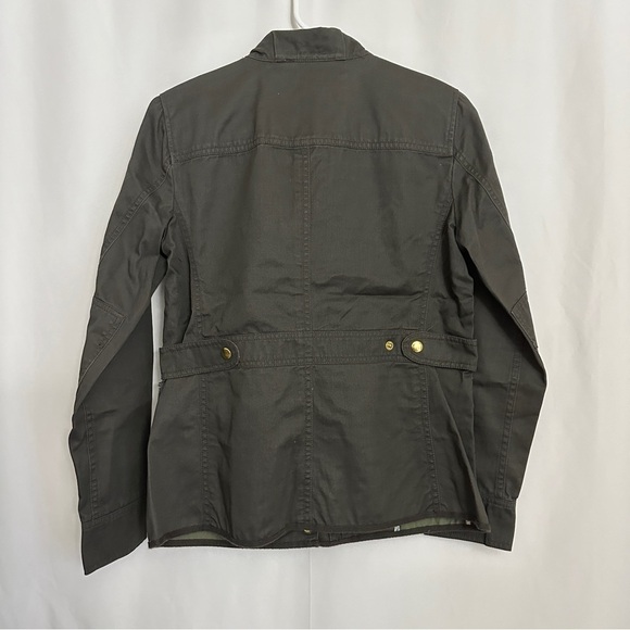 J. Crew Women's Boyfriend Fit Cotton Jacket Gold Buttons in Military Green sz SP - Picture 12 of 15
